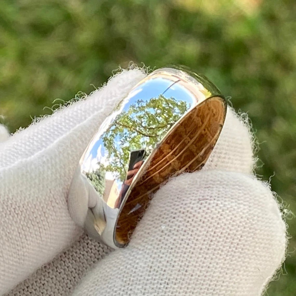 Whiskey Barrel Ring Custom Cobalt Mens Wedding Band