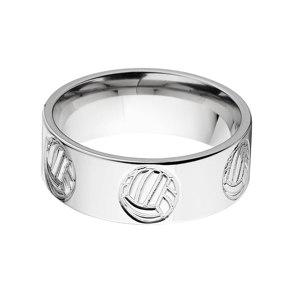 Titanium Volleyball Ring - Custom Wedding Bands