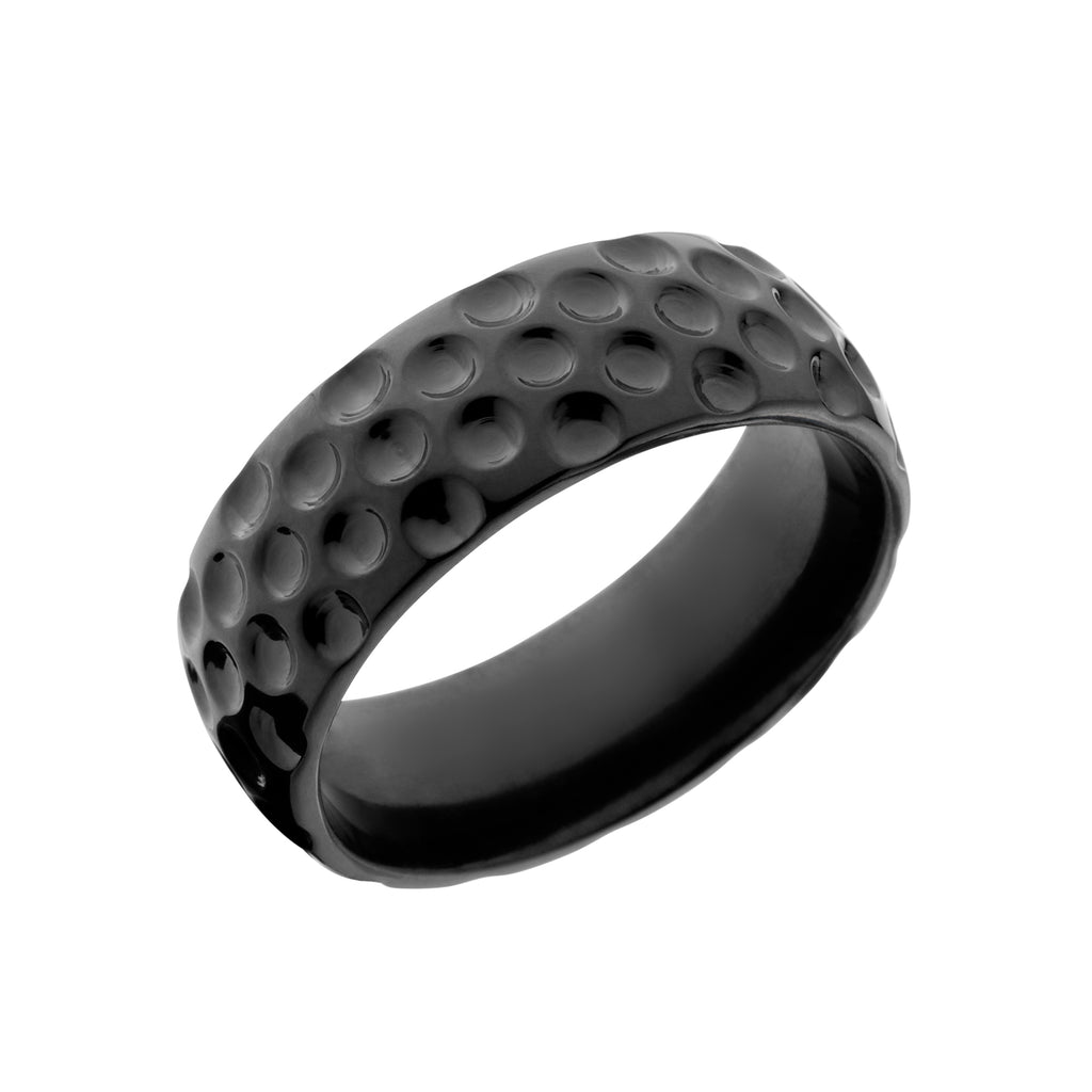 Black Zirconium Golf Ring - Men's Wedding Band