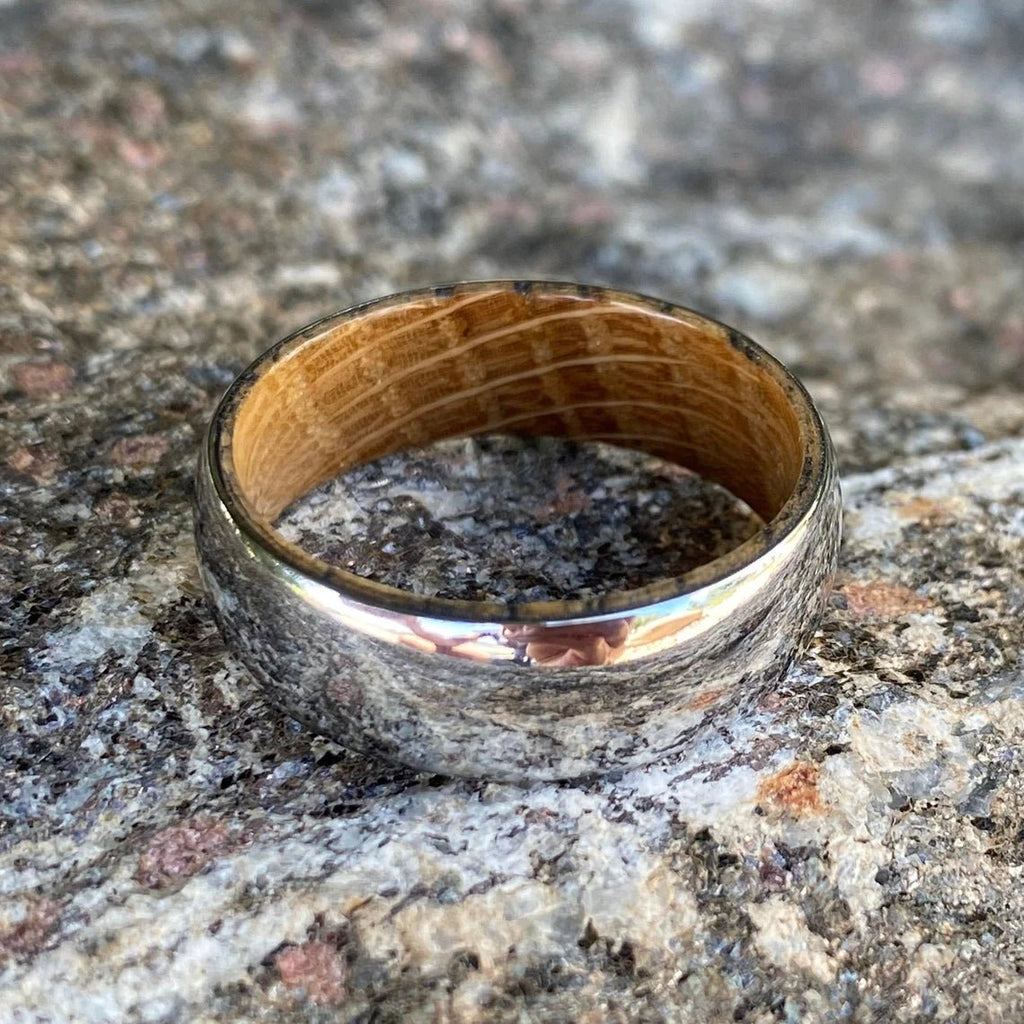 Whiskey Barrel Ring Custom Cobalt Mens Wedding Band