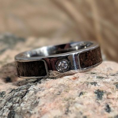 Dinosaur Bone Ring, Tyrannosaurus Rex T-Rex Dinosaur Bone Fossil Ring Made With Aerospace Grade Titanium
