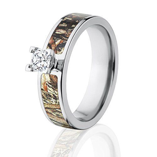 Mossy Oak Duck Blind Camo Ring w/ 1/2 CTW 14k Prong Setting