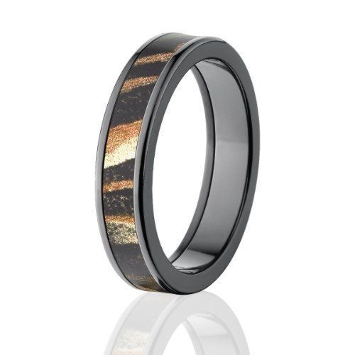 Licensed Mossy Oak, Shadow Grass Black Zirconium Band