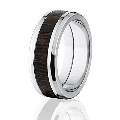 Wenge Wood Rings,  Exotic Wood Wedding Band
