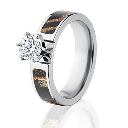 CZ Mossy Oak Shadow Grass Camo Engagement Ring