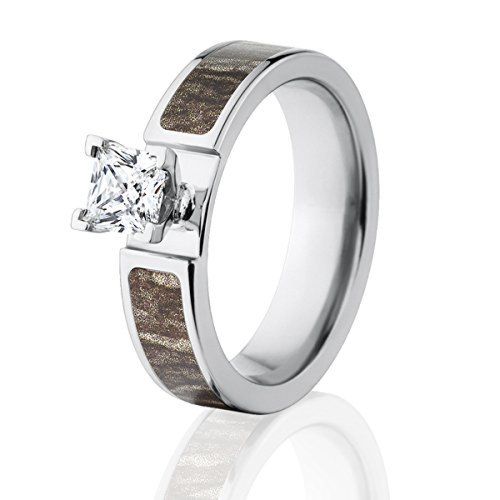 Licensed Mossy Oak Camo Engagment Rings, Camo Rings