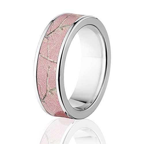 RealTree Pink Camouflage Titanium Rings, Premium Camo Bands, CMF Fit