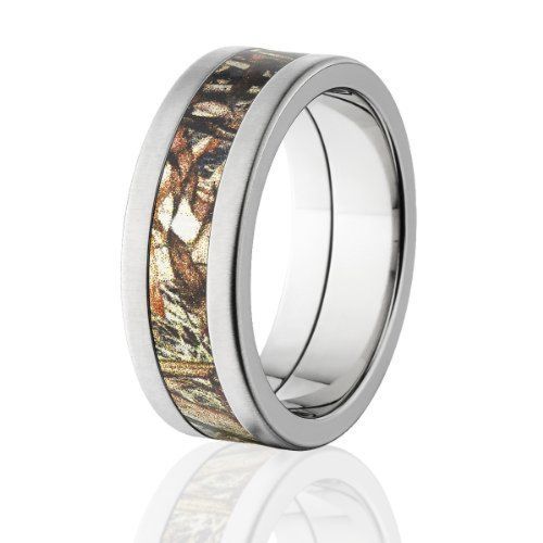 Mossy Oak Rings, Camo Wedding Rings, Titanium Ring, Duck Blind Bands