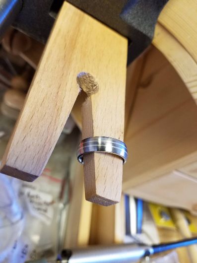 New Design 7mm Titanium Ring, Double Sterling Silver Inlay, USA Made Titanium Band