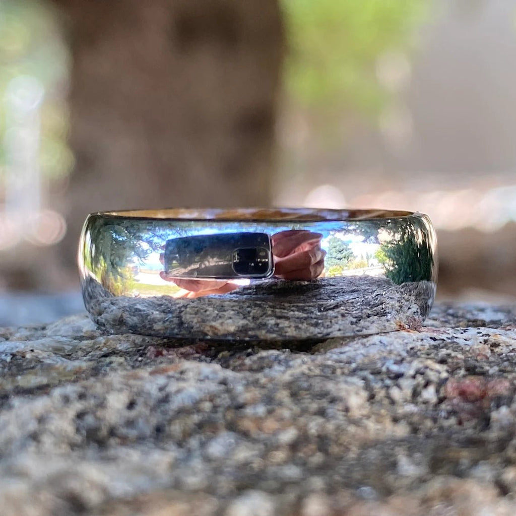 Whiskey Barrel Ring Custom Cobalt Mens Wedding Band