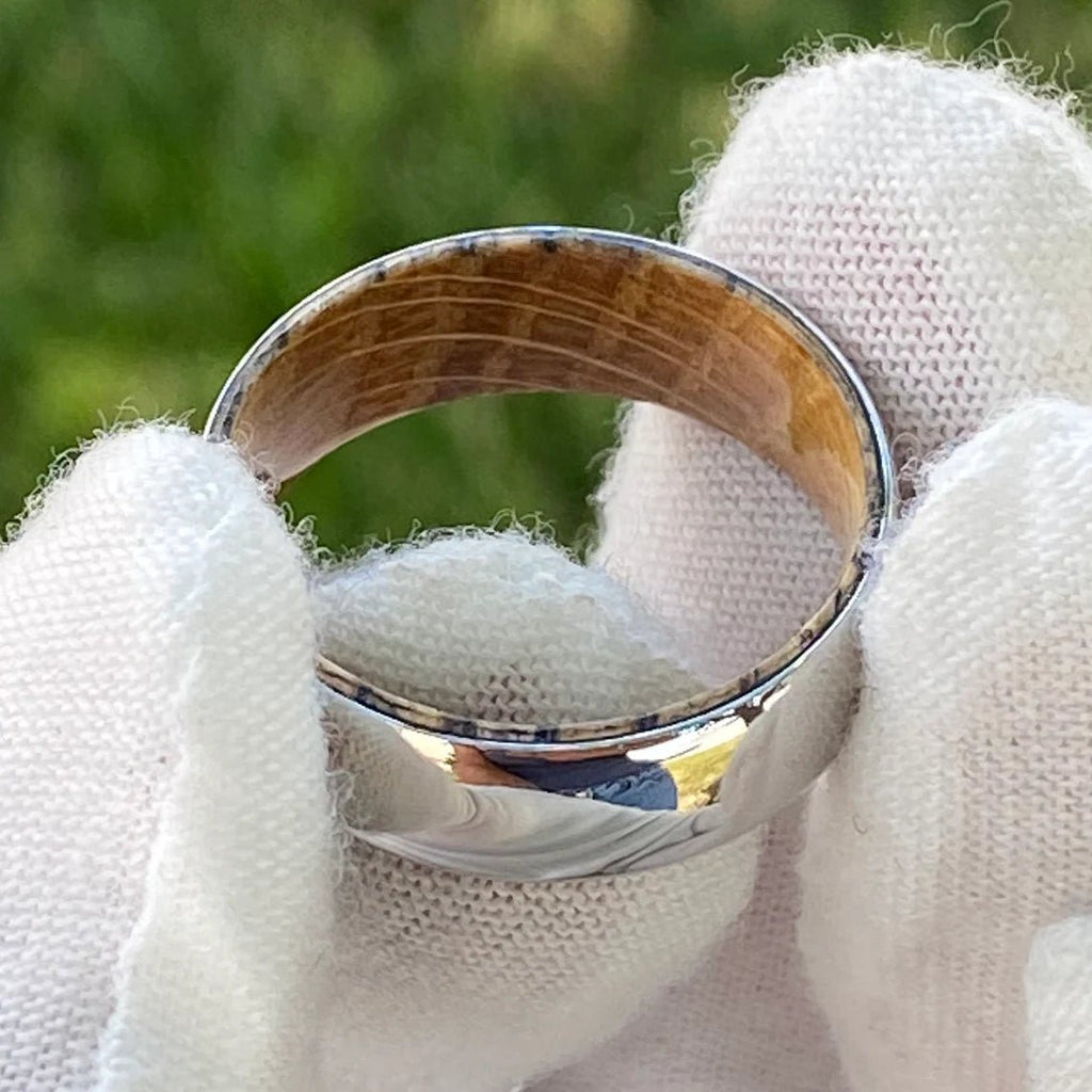 Whiskey Barrel Ring Custom Cobalt Mens Wedding Band