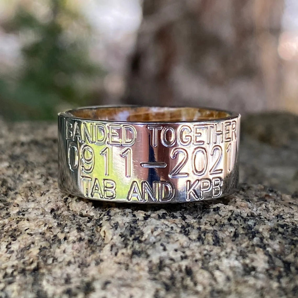 Personalized Duck Band With Whiskey Barrel Sleeve - 10MM