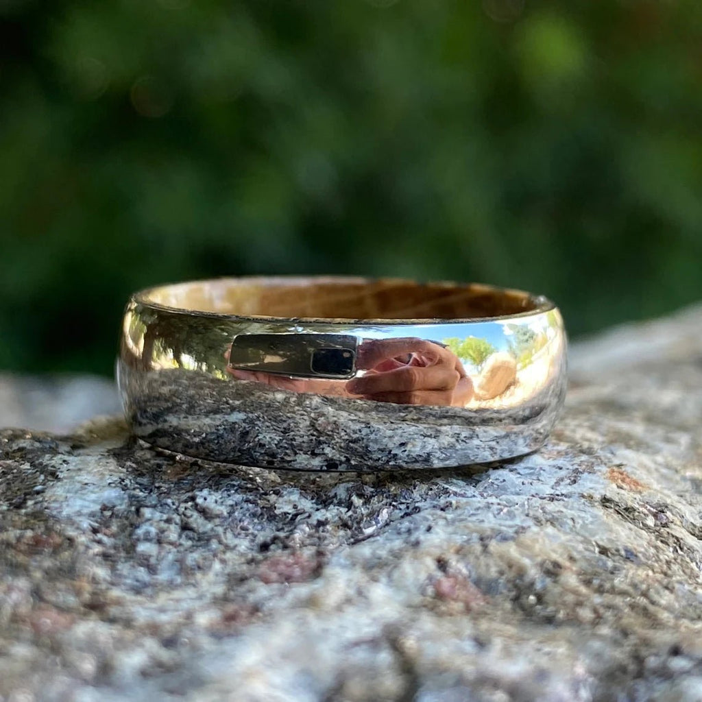 Whiskey Barrel Ring Custom Cobalt Mens Wedding Band