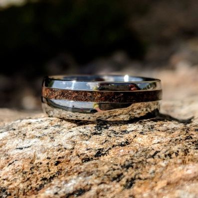 Dinosaur Bone Fossil Ring, Tyrannosaurus Rex T-Rex Dinosaur Bone Fossil Ring Made With Aerospace Grade Titanium