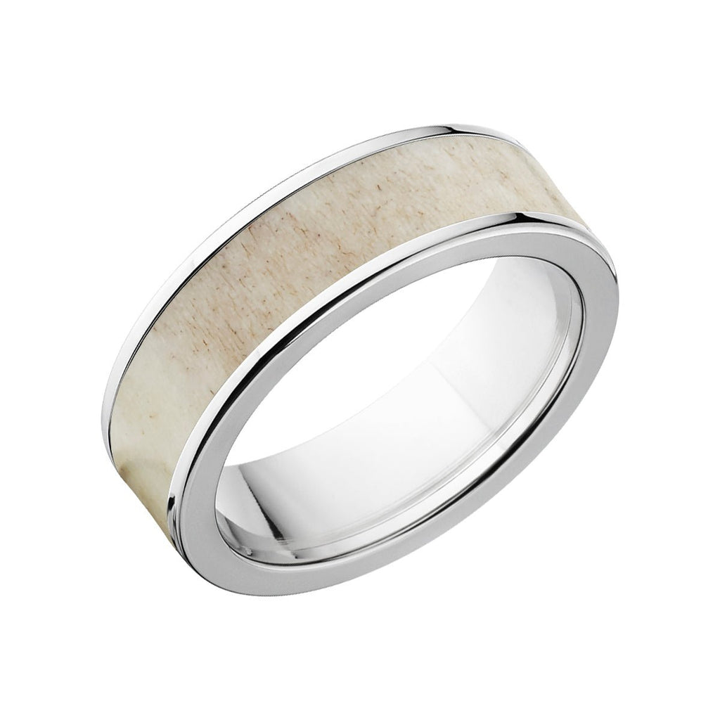 7mm Antler Ring - Titanium Men's Wedding Bands