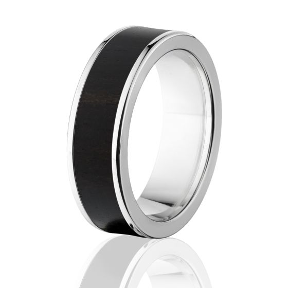 7mm Wood Rings, African Black Wood Wedding Band