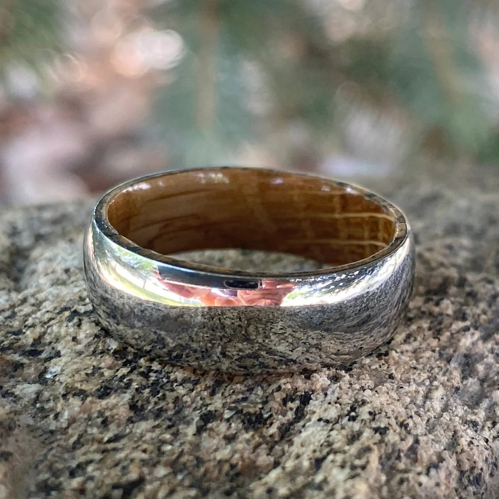 Whiskey Barrel Ring Custom Cobalt Mens Wedding Band