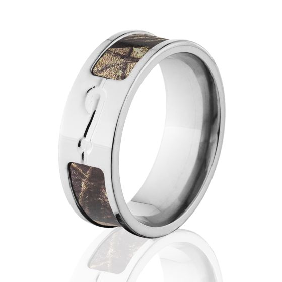 Titanium Camo Rings, RealTree AP Camo Ring with Carved Fishhook
