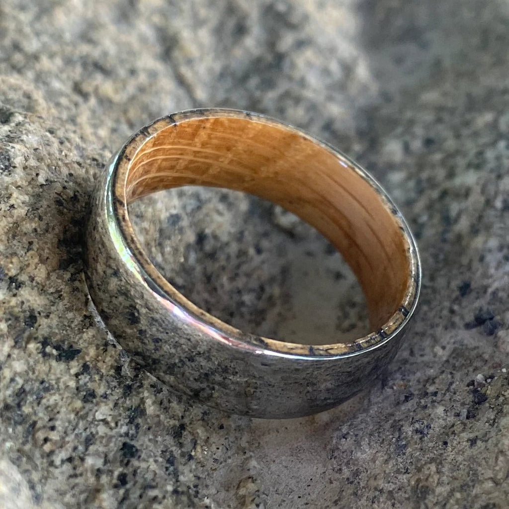 Whiskey Barrel Ring Custom Cobalt Mens Wedding Band