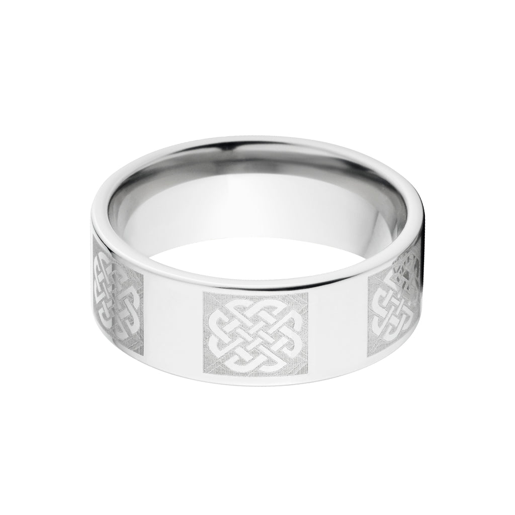 Men's Cobalt Wedding Bands: 8mm Celtic Ring