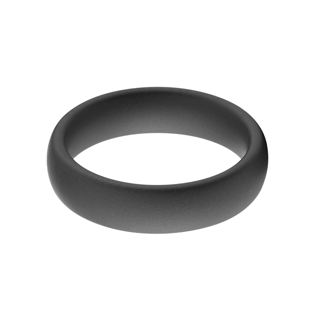 Ceramic Wedding Rings - Matte Black 6mm Ring
