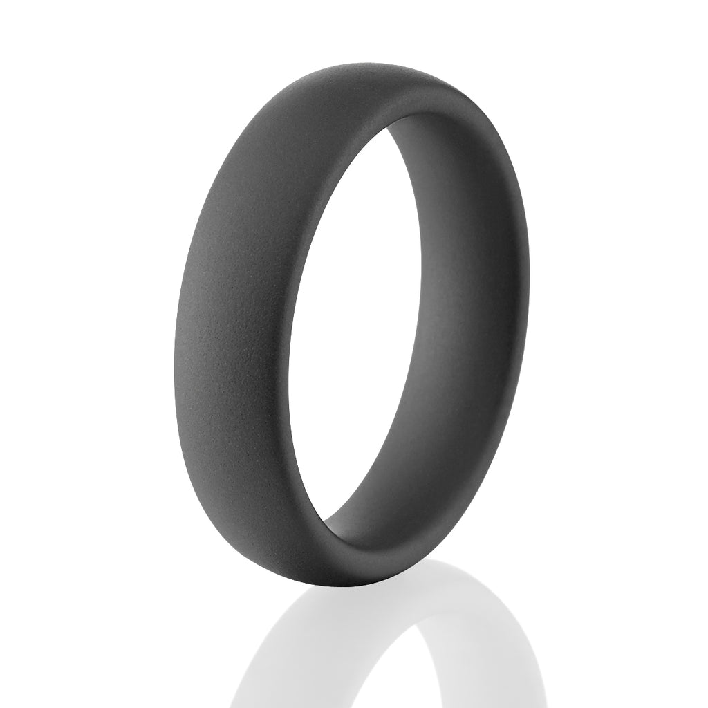 Ceramic Wedding Rings - Matte Black 6mm Ring