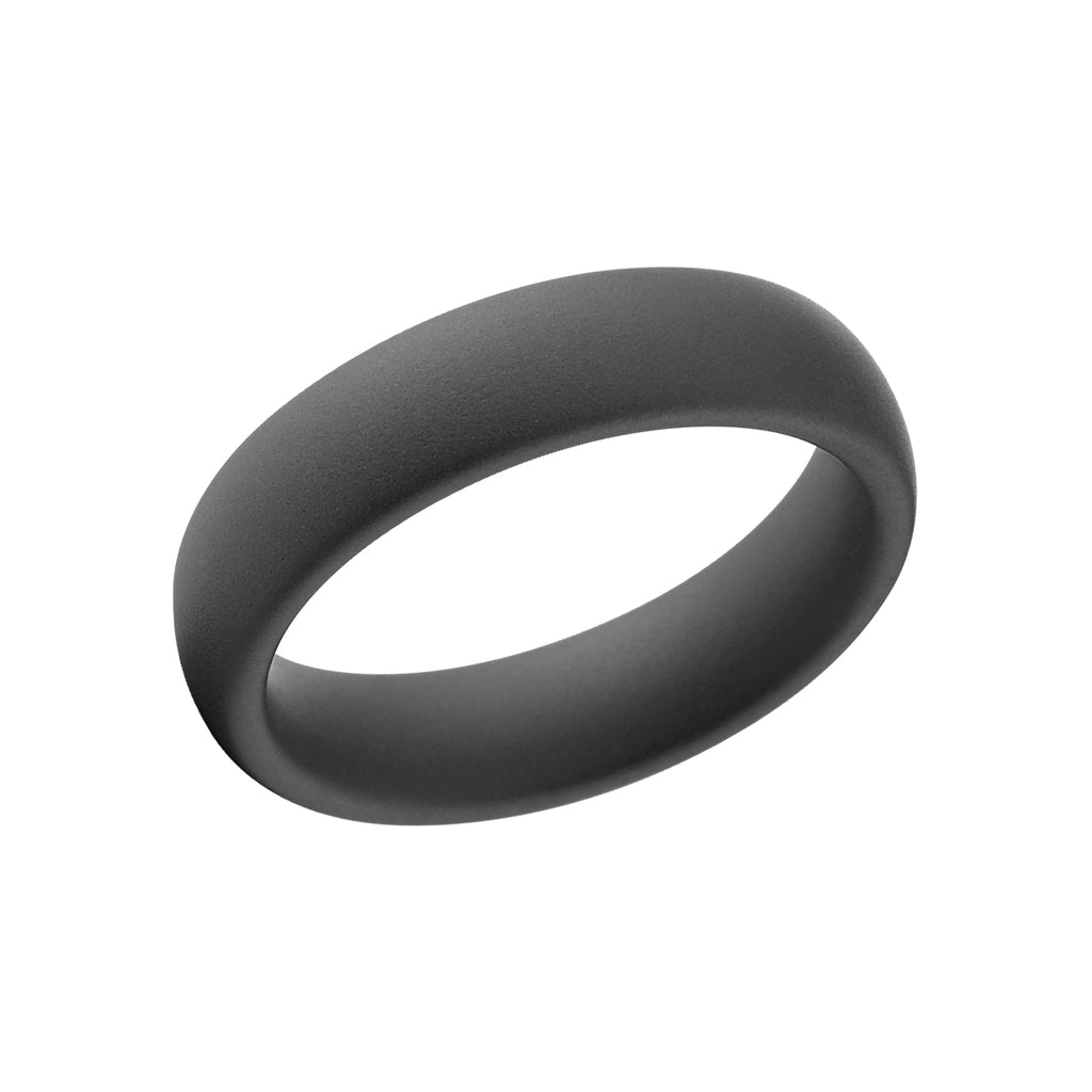 Ceramic Wedding Rings - Matte Black 6mm Ring
