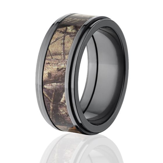 Realtree AP Camo Bands, Premium Black Polish Finish Camo Bands