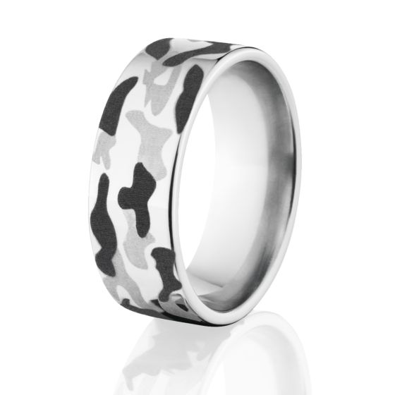 Laser Camo Bands, Cobalt Camo Ring, Unique Camo