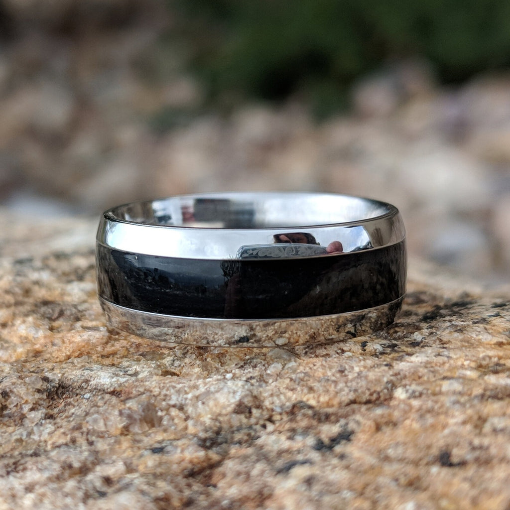 Titanium Fishing Line Ring Custom Made Bands Fly Fishing USA Made To Order Fast Delivery