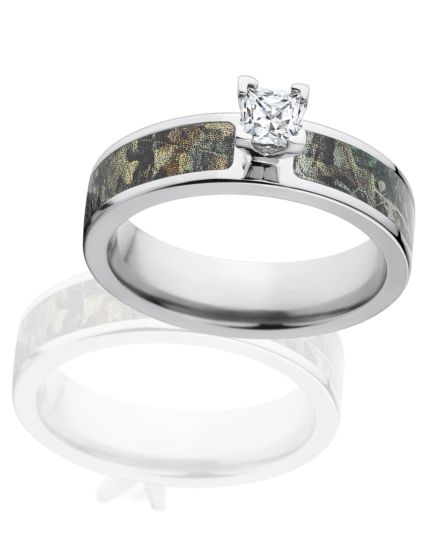 Realtree Camo Bands, Timber Camo Rings w/ 1/2 CTW 14k Prong Setting