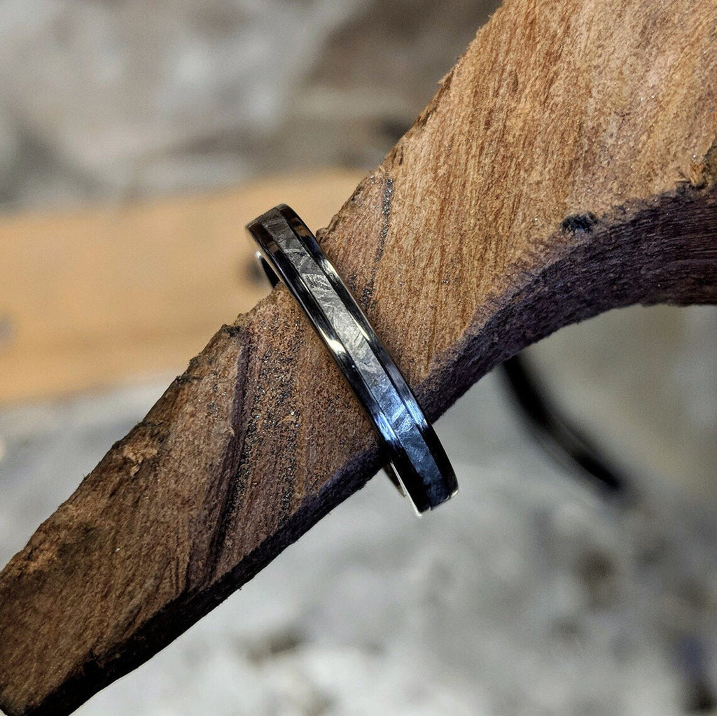 3mm Comfort Fit Women's Gibeon Meteorite Ring-3F Ladies Gibeon Meteorite Bands