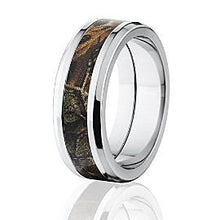 RealTree Xtra Official 8mm Wide, Titanium Camouflage Ring, Camo Rings