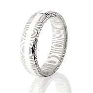 8mm Damascus Bands, Damascus & Silver Rings