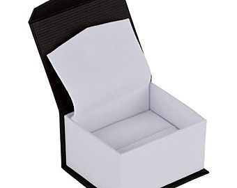 Yellow CZ Tension Set Ring, Animal Track, 8mm Titanium Ring