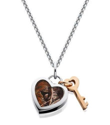 Camo Heart Necklace, Camo Pendant, Womens Camo Jewelry