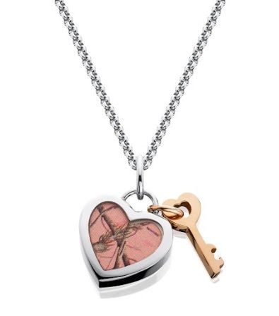 Heart Pink Camo Necklace, Camo Pendant, Women's Camo Jewelry