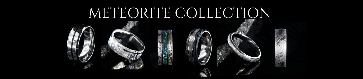 Meteorite Rings, Custom Meteorite Wedding Bands, Gibeon Meteorite Ring ...