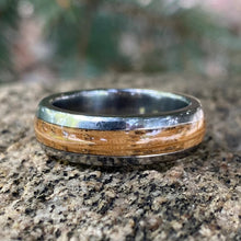 Mens Whiskey Barrel Wedding Ring, Custom Made 6mm Wide Ring Wedding Band