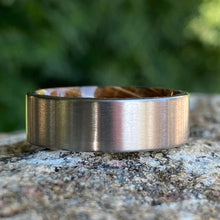 Titanium Rings Custom Whiskey Barrel Rings Mens Ring Unique Wedding Bands