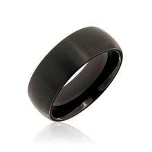 8mm Heavy Tungsten Carbide Men's Ring With Matte Black Finish - FREE Personalization