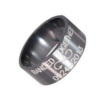 10mm Fish Hook Infinity Duck Band - Black Zirconium Wedding Bands