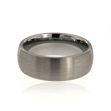 8mm Heavy Tungsten Carbide Brushed Finish Men's Band - FREE Personalization