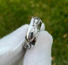 Infinity Ring Titanium and Whiskey Barrel Rings Wedding Band - USA Made Custom Jewelry And Whiskey Rings