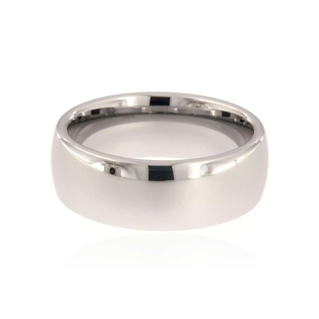 8mm Heavy Tungsten Carbide Men's Ring With High Polish Finish, Half Round Comfort Fit - FREE Personalization
