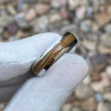 Mens Whiskey Barrel Wedding Ring, Custom Made 6mm Wide Ring Wedding Band