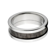 8mm Carbon Fiber Rings w/ High Polish Finish, Carbon Fiber Wedding Rings:8F Ti P