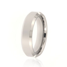 6mm Heavy Tungsten Carbide Men's Ring With High Polish Finish And Beleved Edges - FREE Personalization