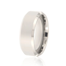8mm Heavy Tungsten Carbide Men's Ring With High Polish Finish And Beleved Edges - FREE Personalization