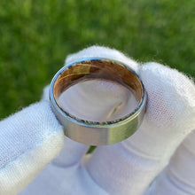 Titanium Rings Custom Whiskey Barrel Rings Mens Ring Unique Wedding Bands